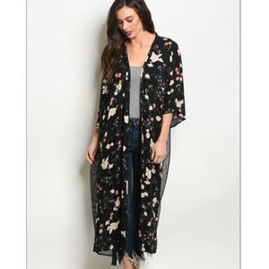 Black Flower kammona  jacket